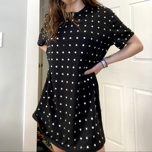 LF Tops - LF Oversized Rhinestone Tee